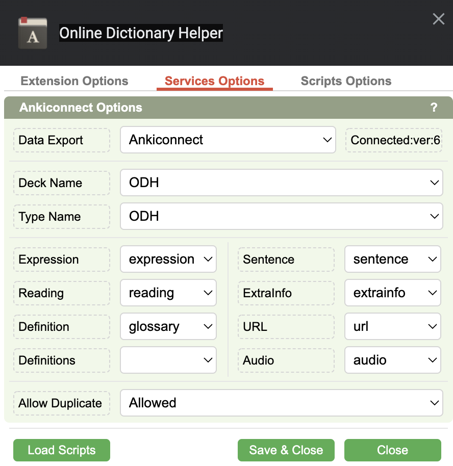 Figure 2: online-dictionary-helper-setting